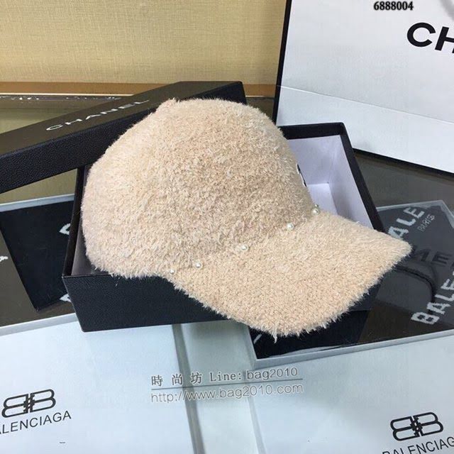 Chanel爆款女士帽子 香奈兒兔絨棒球帽鴨舌帽  mm1427